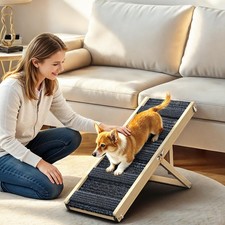 Pawaboo Foldable Dog Ramp, Small Dog Ramp for Couch Low Bed, 4 Adjustable Hei...