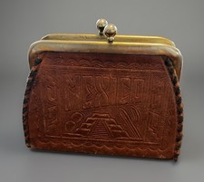 Tooled Leather Coin Purse Mexico