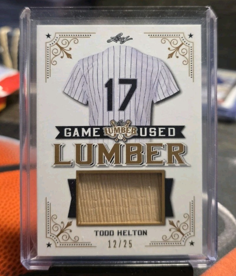 Todd Helton 2021 Leaf Lumber Jumbo Bat Relic /25
