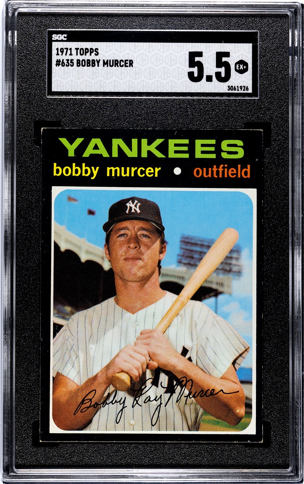 SGC 5.5 - 1971 Topps #635 Bobby Murcer New York Yankees