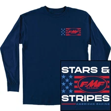 FMF Stars & Stripes Long Sleeve Shirt - Navy, Small FA25119907-NVY-S