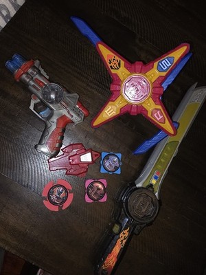 Power Rangers Ninja Steel Ninninger DX Sword Shuriken Ster Set Bundle BANDAI