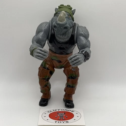 Vintage TMNT Rocksteady (Soft Head) 1988 Action Figure Playmates #8