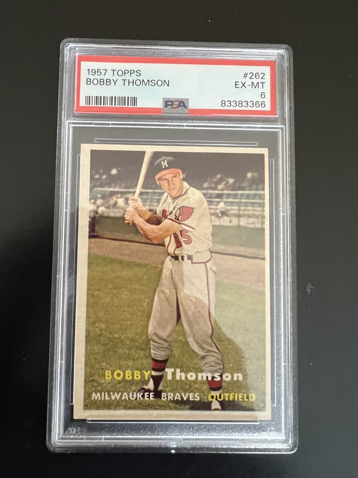 BOBBY THOMSON  - #262   PSA 6  EX-MT    - 1957 Topps