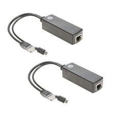 2-Pack 5V PoE Splitter for Raspberry Pi Active PoE to Micro USB Adapter IEEE