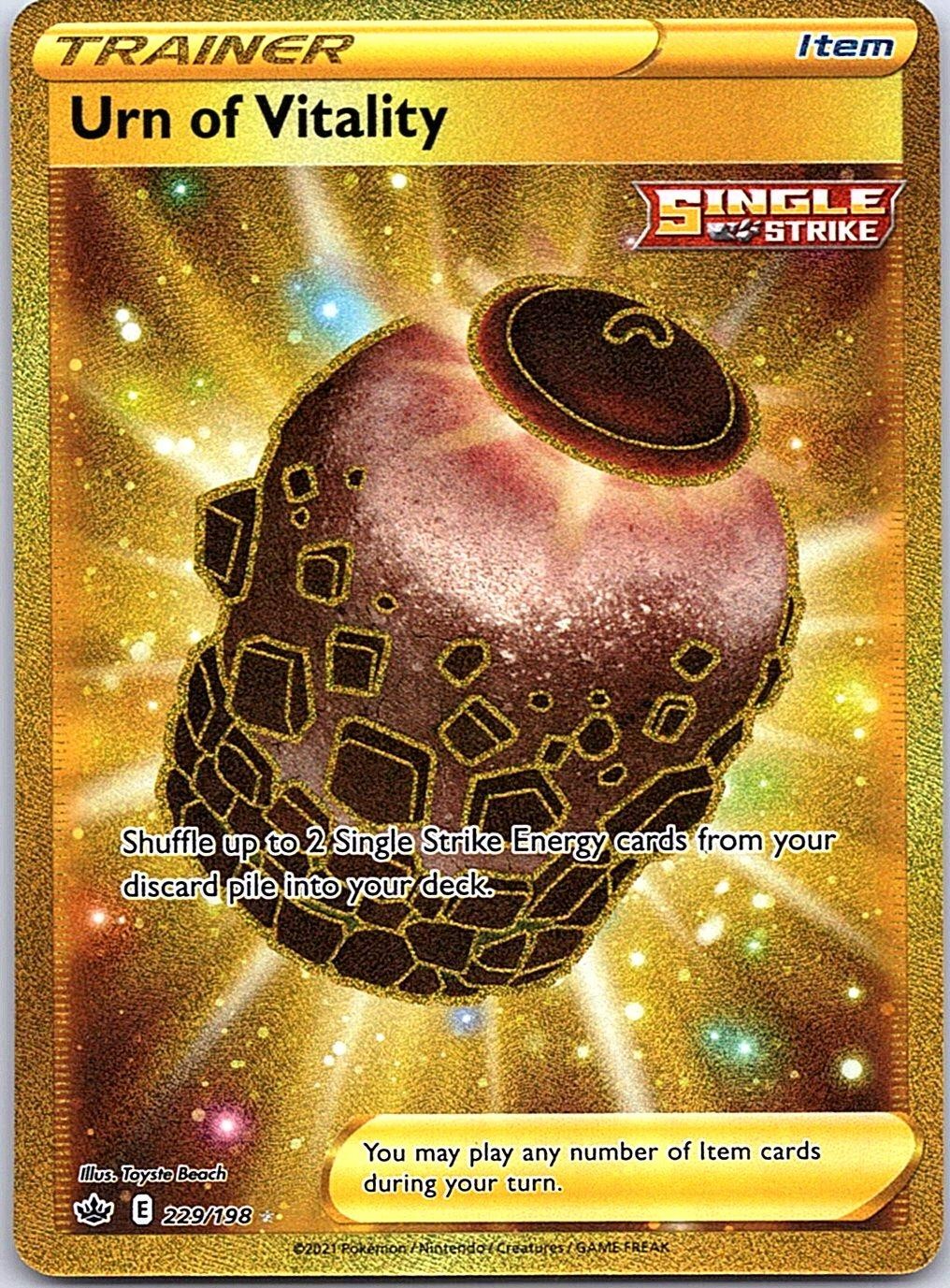 Urn of Vitality 229/198 Secret Rare Chilling Reign Pokemon Holo Near Mint