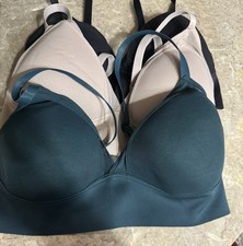 LOT OF 3 MAIDENFORM BRALETTES  MEDIUM .  BLACK , BEIGE, GREEN.   NWOTS