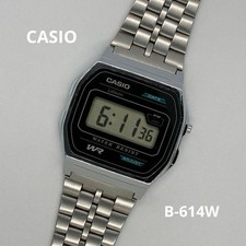 Orologio digitale vintage Casio B-614W testato cinturino originale anni 80