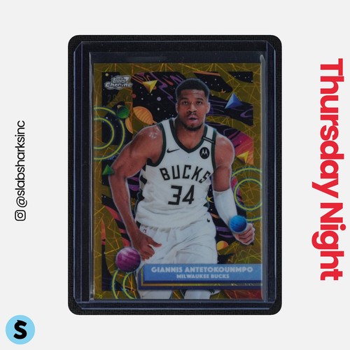 2025 TOPPS COSMIC CHROME GIANNIS ANTETOKOUNMPO GOLD INTERSTELLAR REFRACTOR /50