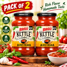 Pack of 2 Spicy Italian Kettle-Cooked Pasta Sauce, 24 oz Jars Free Shipping.....