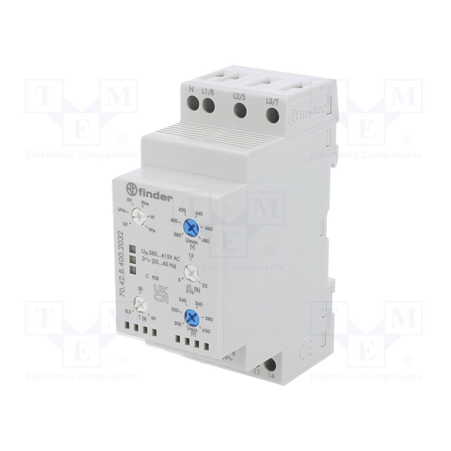 Finder monitoring Relay 380-415V 2 changeovers - Image 2