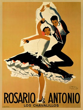 Rosario & Antonio Los Chavalillos Poster - Dance Art Print   - 24x32 