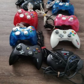 Lot of 20 Mixed Controllers Playstation PS3 Sega Saturn Xbox 360 Parts Repair