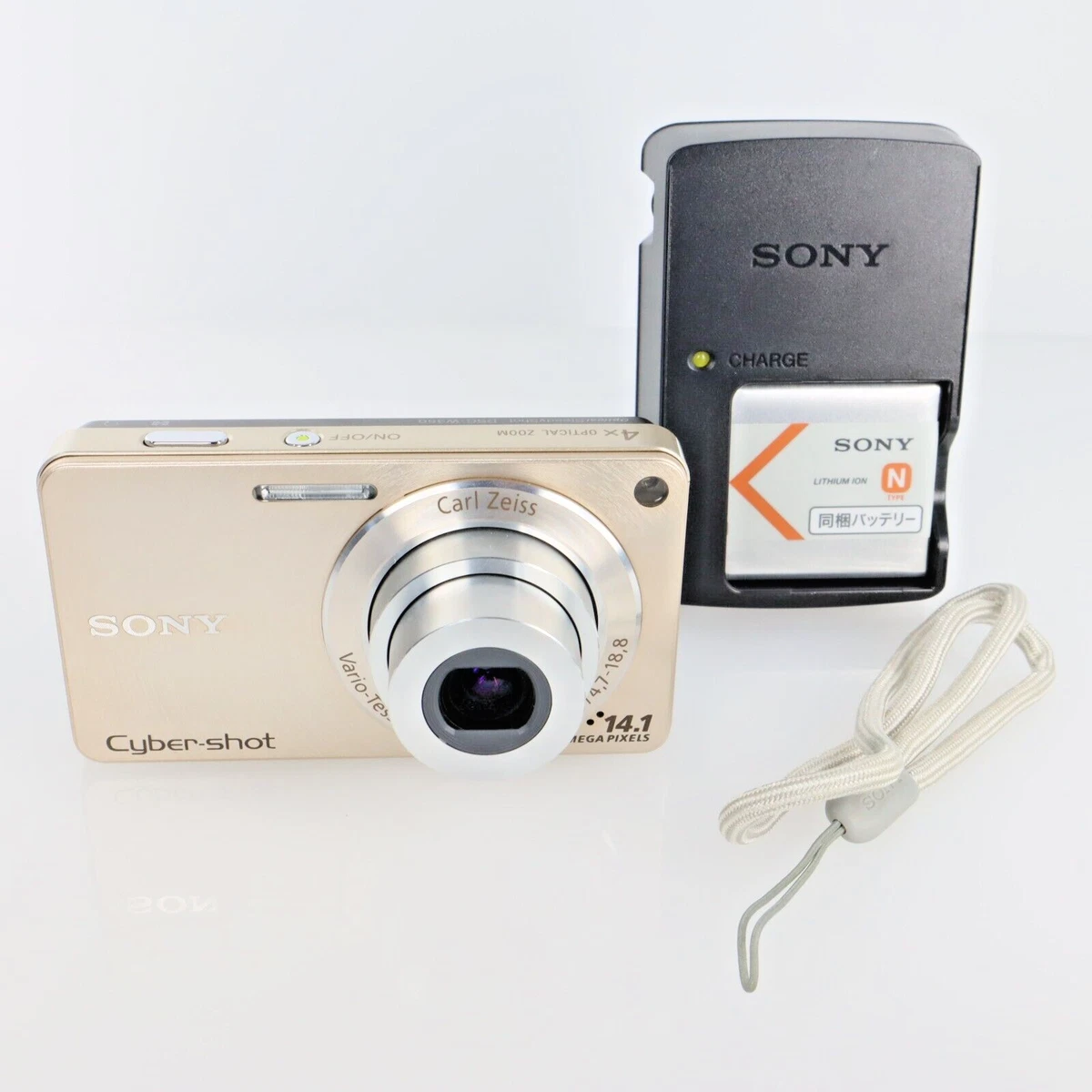 [N Mint] SONY Digital Camera DSC-W350 Cyber Shot Gold 14.1MP 4x Zoom from  Japan