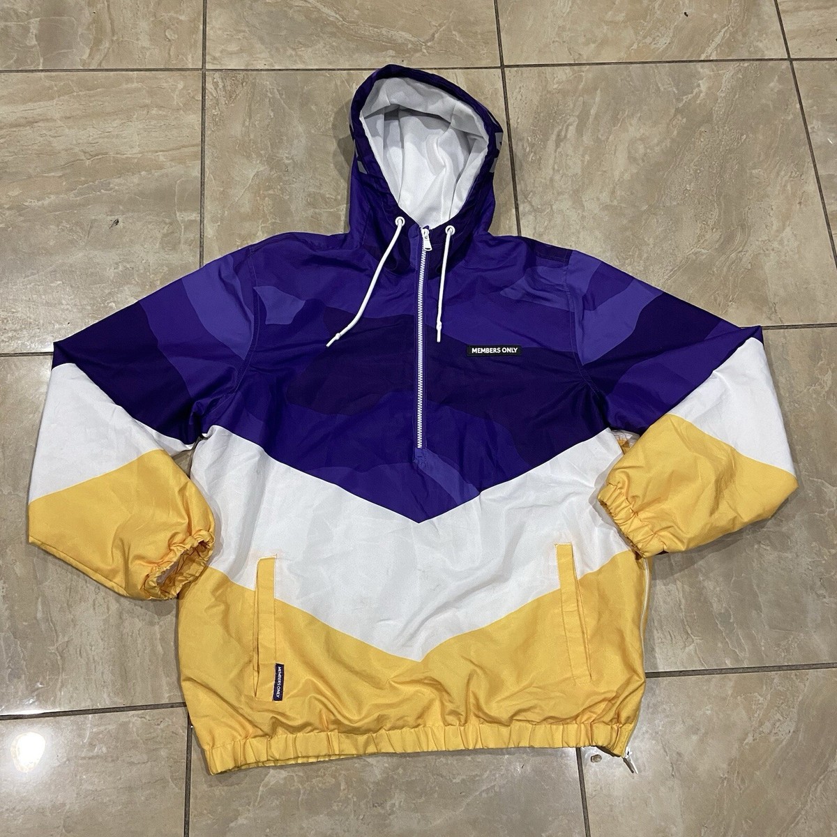 ★2XL★ アルゼンチン　ジャケット メッシ ロナウド Members Only 1975 Purple, White & Yellow Anorak Jacket Size Large