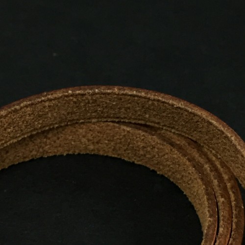 HERMES Hapi 3 Leather Silver Tone Long Bracelet Choker Brown/7BE0196 - Imagen 5 de 8