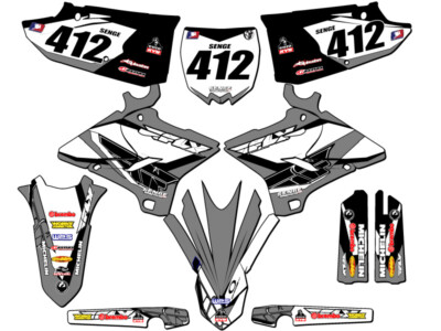 2002-2004 fits POLISPORT RESTYLE YZ 250 2-STROKE 13 FLY Grey Senge Graphics K...