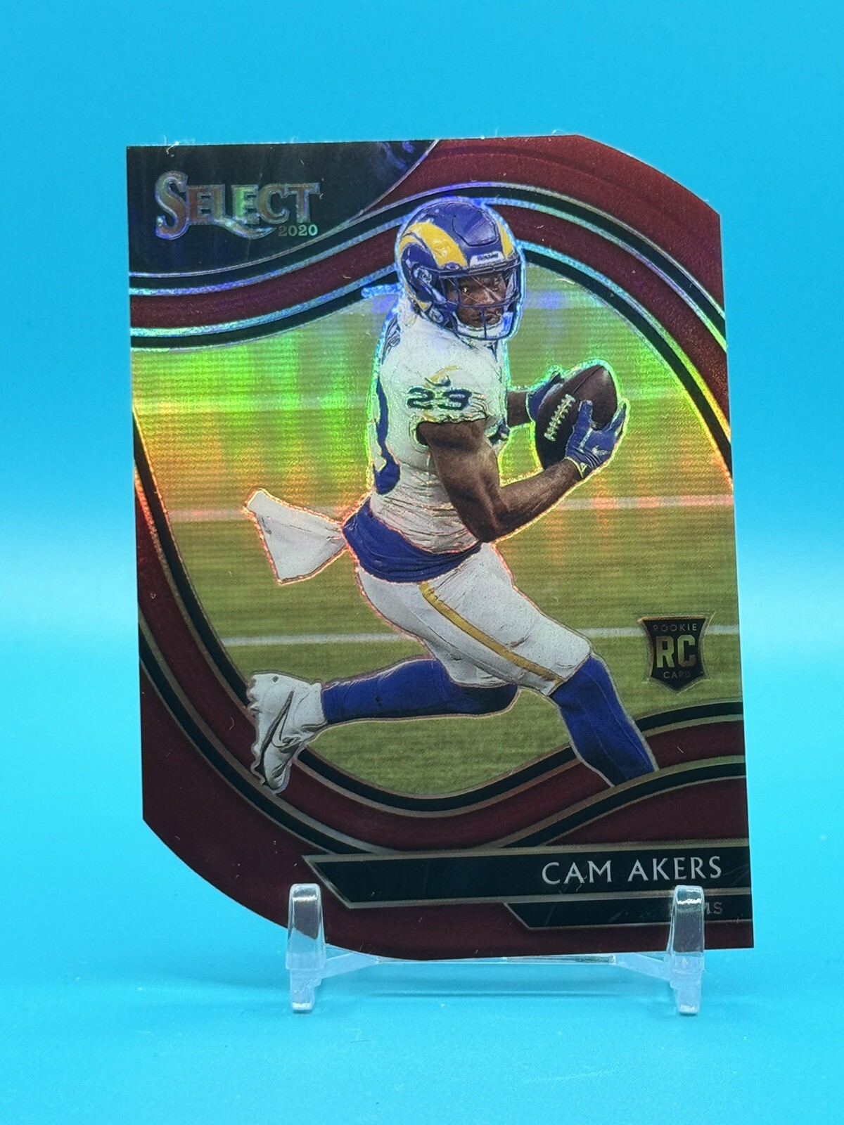 CAM AKERS 2020 PANINI SELECT #355 FIELD LEVEL DIE-CUT ROOKIE RED PRIZM Rams RC