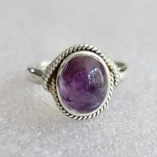925 Sterling Silver Amethyst Ring Handmade Ring Daily wear Ring For Sister