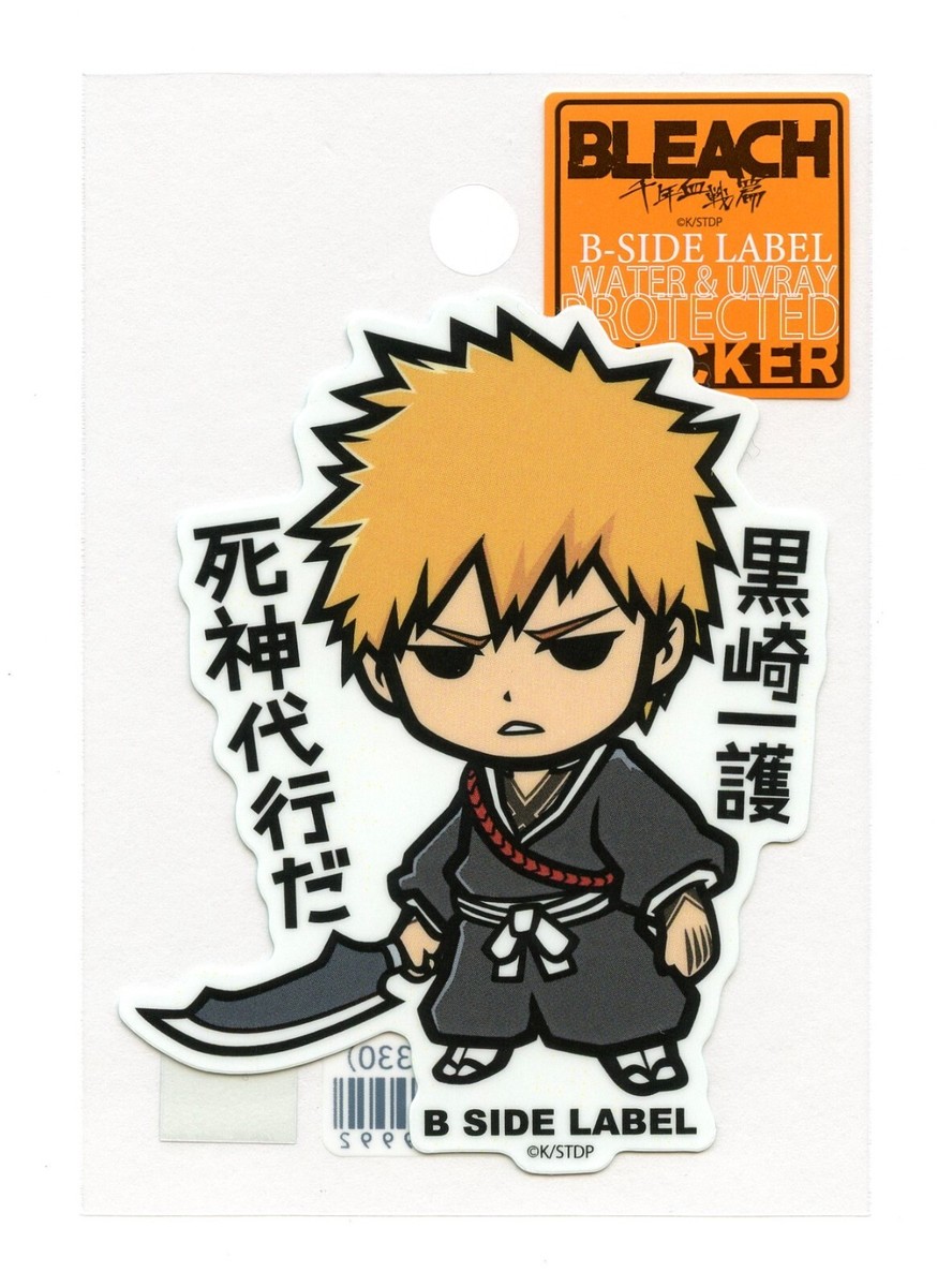 BLEACH Sticker Ichigo Kurosaki B-SIDE LABEL Japan Exclusive