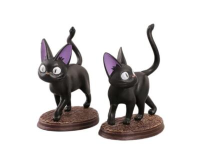 Fairy Garden S/2 2.25'' Walking Black Cats w/ Removable Stands - Buy 3 Save $5