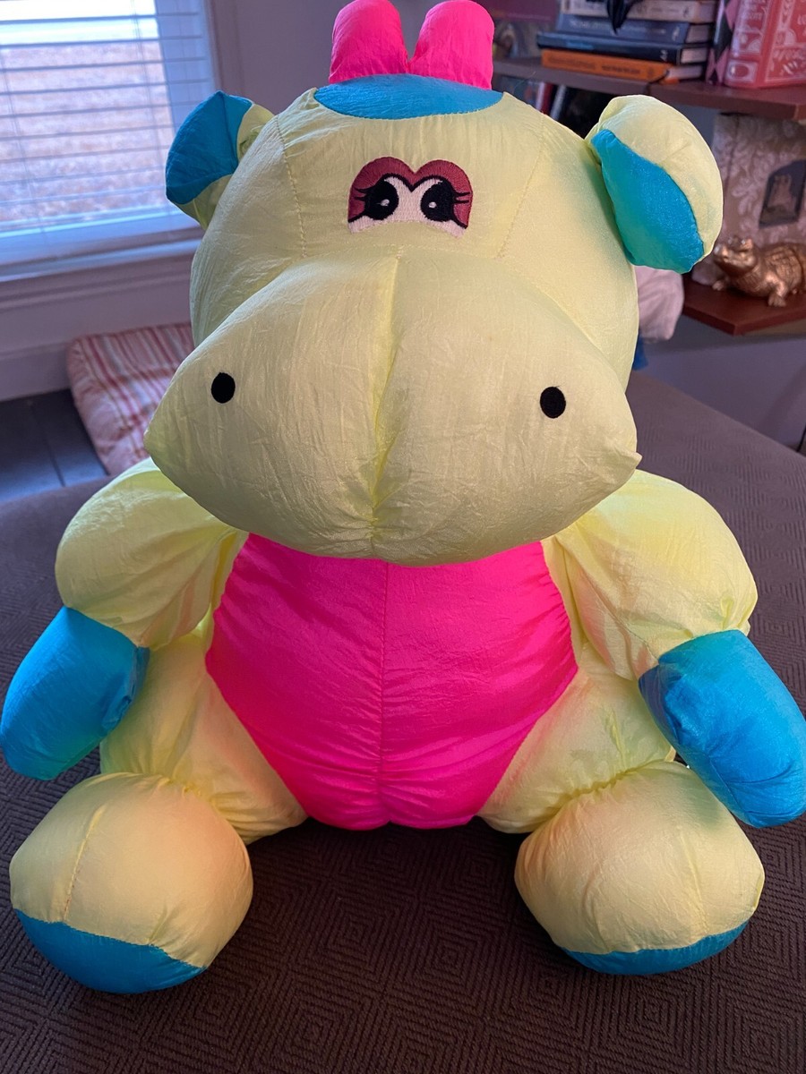 Chrisha Parachute Playful Plush Giraffe Neon Puffalump Style