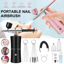 Rechargeable Cordless Airbrush Kit Handheld Sprayer Gun for Barber Nail Makeup