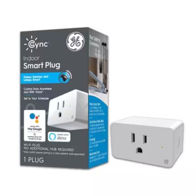 NIB GE Cync Indoor Smart Plug WiFi Voice Control Alexa Nest Google