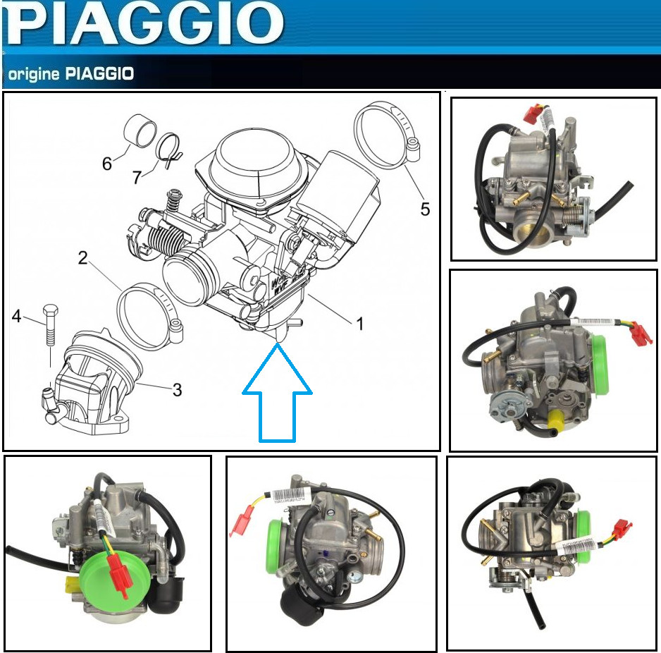 Carburateur Piaggio GTV 125 résout les pannes de démarrage du Moteur Leader