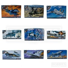 Academy 1/72 Scale Model Kits Jet Fighters F14 F15 F16 M21 Falcon Eagle Tomcat
