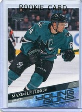 2020-21 Upper Deck Young Guns Maxim Letunov Rookie     Card 487