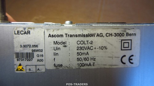 Unité de bureau ASCOM CH-3000 COLT-2 HDSL Lecar E1 120771 - Inclut module G.703 - Photo 5/5