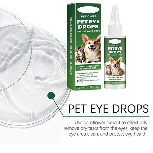 60ml Pet Dog Cat Anti-Inflammatory Eye Drops Tear Stain Conjunctivitis K9K0 - Picture 7 of 12