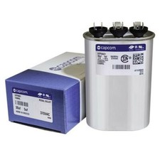 30  5 uf MFD x 370 VAC  97F9681 Genteq Dual Oval Capacitor / GE Industrial