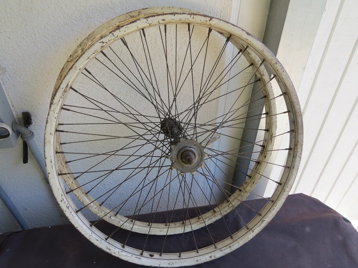 1949? SCHWINN STRAIGHT S2 COASTER HUB WHEELS RIMS 36 HOLE BENDIX BICYCLE