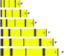 White Water Archery Traditional Crests Fluorescent Neon Yellow Arrow Wraps 15 Pc