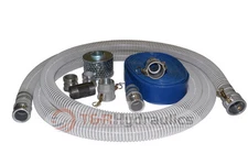 3" Flex Water Suction Hose Trash Pump Honda Complete Kit w/25' Blue Disc