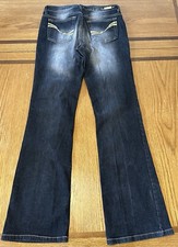 Women  s Southpole Jeans Blue Denim Wash Good Embroidered Pockets Size 7