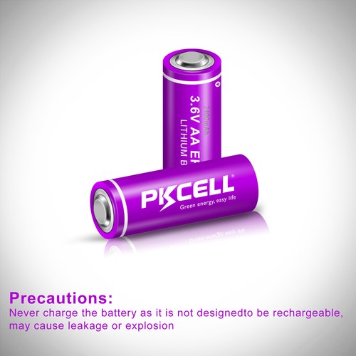 8x AA Size Batteries ER14505 LS14500 ER6 3.6V 2400mAh Cell for Gas Meter - Picture 3 of 7