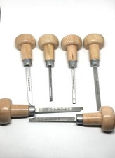 Set of 6 Engraver Graves with Wooden Handle Clock Jewelry Tools