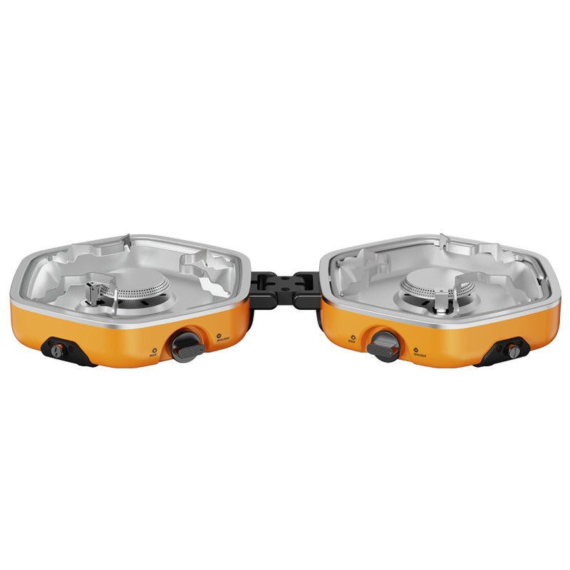 Outdoor Camping 2300W Foldable Gas Stove With Two-Burner Heads