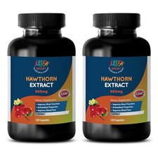 Organic Hawthorn Berry Promote Heart Health 2 Bottles 