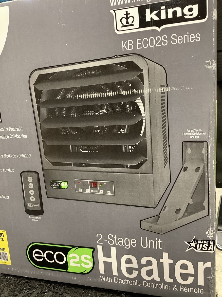 King Electric Garage Heater 2 Stage Heating Energy Efficient Gray 240 Volt  New | eBay