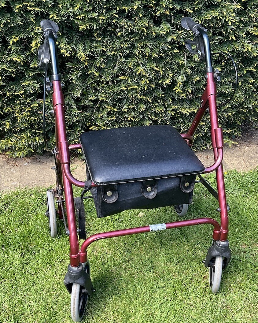 Days Lightweight Folding Four Wheel Rollator Mobility Walker with