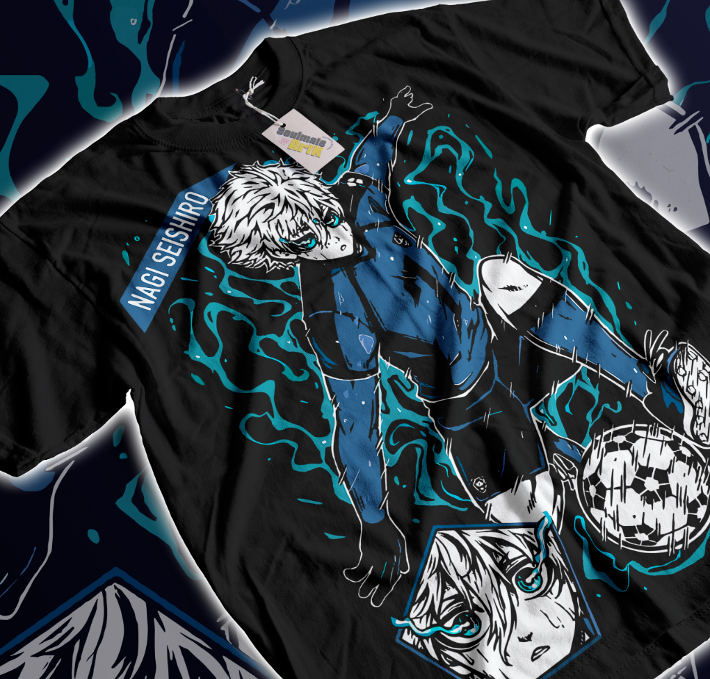 Seishiro Nagi T-Shirt Blue Lock Isagi Yoichi Anime Manga Rin