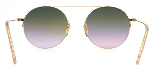 NATHALIE BLANC Hermes 226 Gold Pale Womens Round Gradient Sunglasses 49-19-142 - Picture 9 of 15