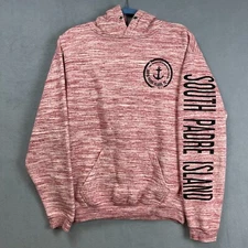 South Padre Island Hoodie Women's Medium Pink Space Dye Anchor Pacific & Co
