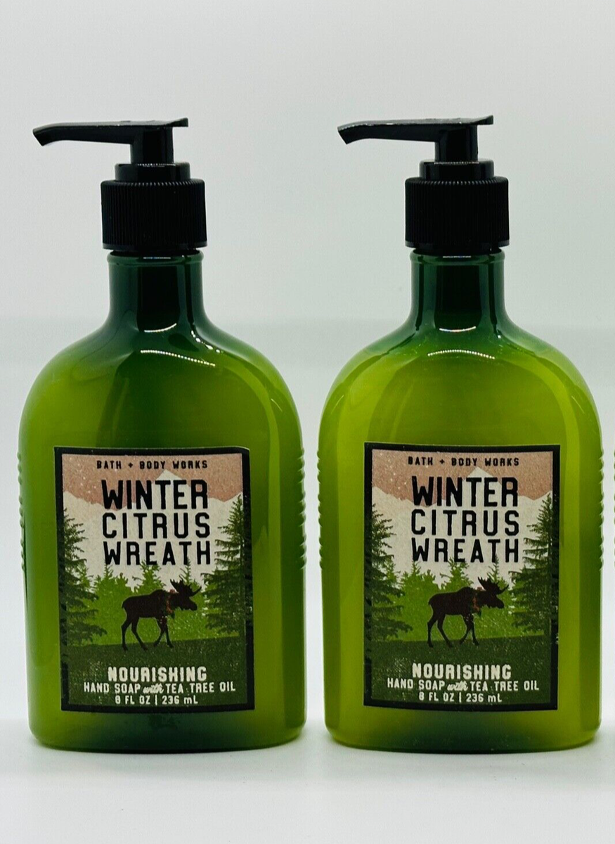 2 Bath & Body Works Winter Citrus Wreath Nourishing Hand Soap With