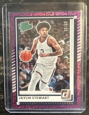 2025-26 Panini Donruss Jaylin Stewart #59 Jazz 26/49 RC Huskies