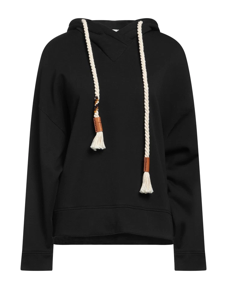 PVP €297 FORTE_FORTE Sudadera con Capucha Talla 2 M Negra Mangas Largas Hecha en Italia Foto 3 de 4